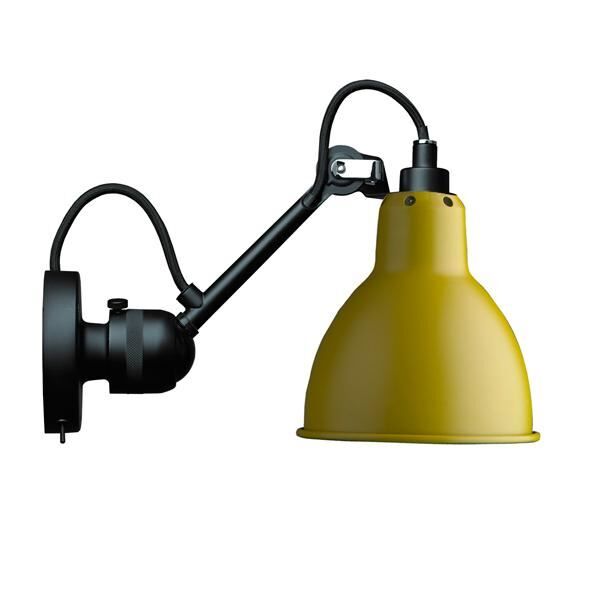 N304 V&auml;gglampa Matt & Svart Med P&aring;/Av