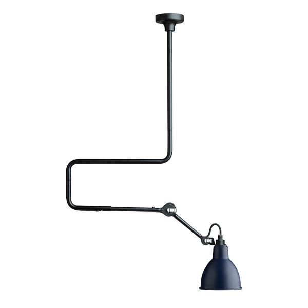 N312 Taklampa Matt Svart & Bl&aring;