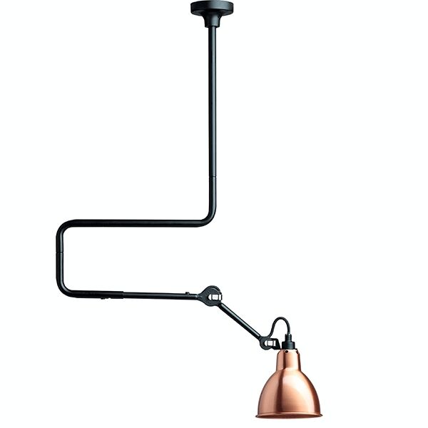 N312 Taklampa Matt Svart/ Koppar