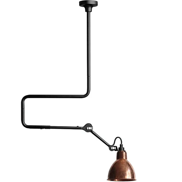 N312 Ceiling Light Matt Black/ Raw Copper