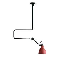 N312 Ceiling Light Matt Black & Red