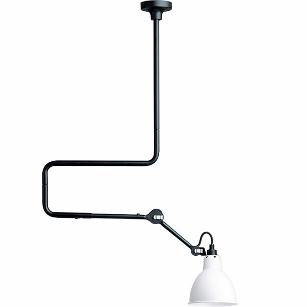 N312 Taklampa Matt Svart/ Matt Vit