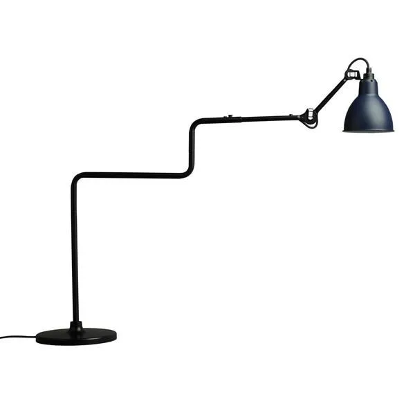 N317 Bordlampe Mat Sort & Mat Blå