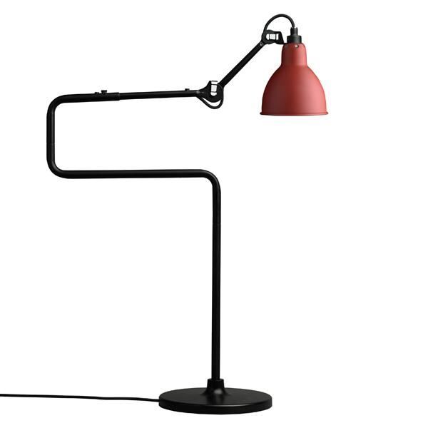 N317 Bordslampa Matt Svart & Matt R&ouml;d