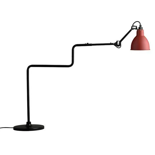 N317 Bordlampe Mat Sort & Mat Rød