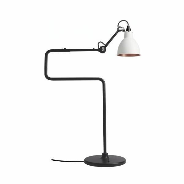 N317 Bordslampa Matt & Vit & Koppar