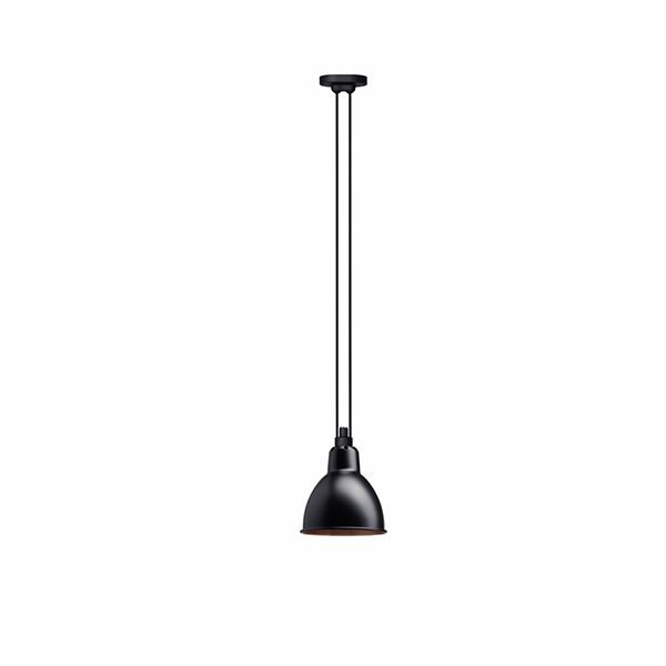 N322 Taklampa Matt Svart & Koppar Rund