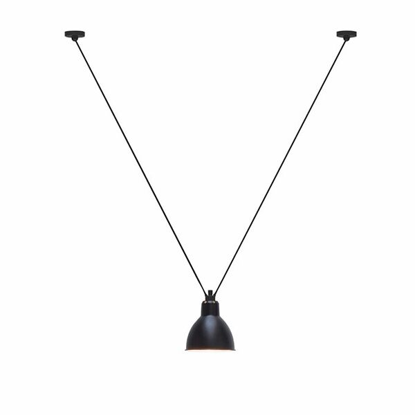 N323 Taklampa Matt Svart Rund