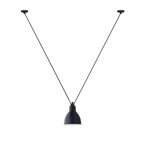 N323 Pendant Matt Blue Round