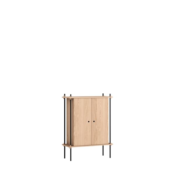Regalschrank Eiche/ Schwarz