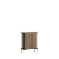 Shelving Cabinet Smoked Oak/Pine Green