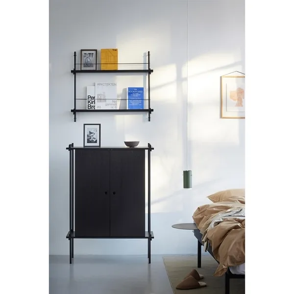 Shelving Cabinet Smoked Oak/ White