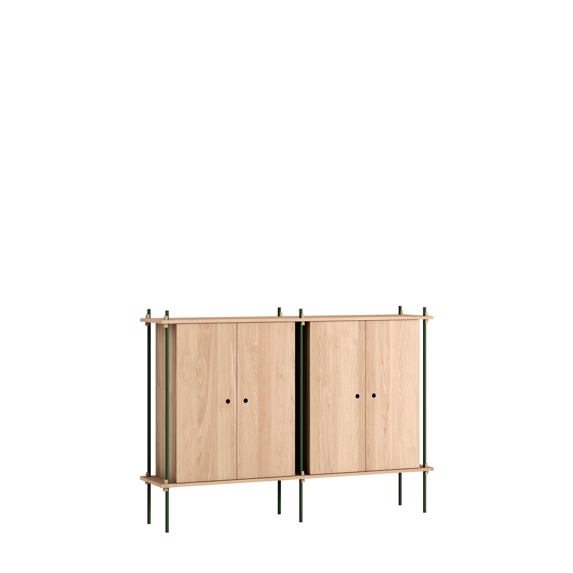 Shelving Kabinet Dobbelt Eg/Pine Green