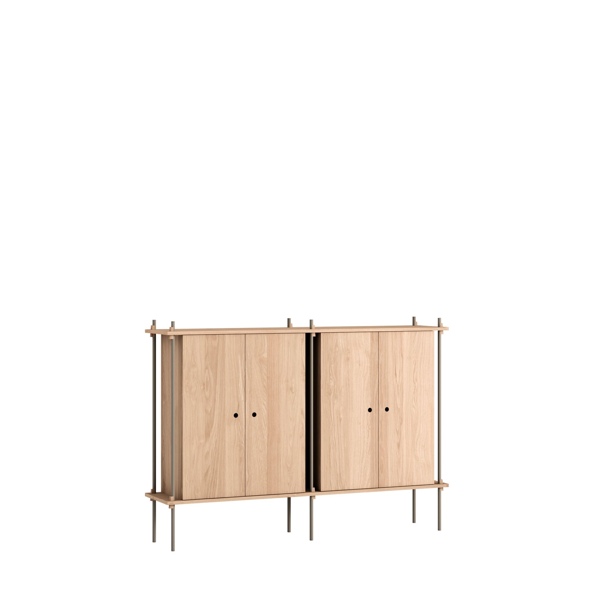 Shelving Kabinet Dobbelt Eg/Warm Grey