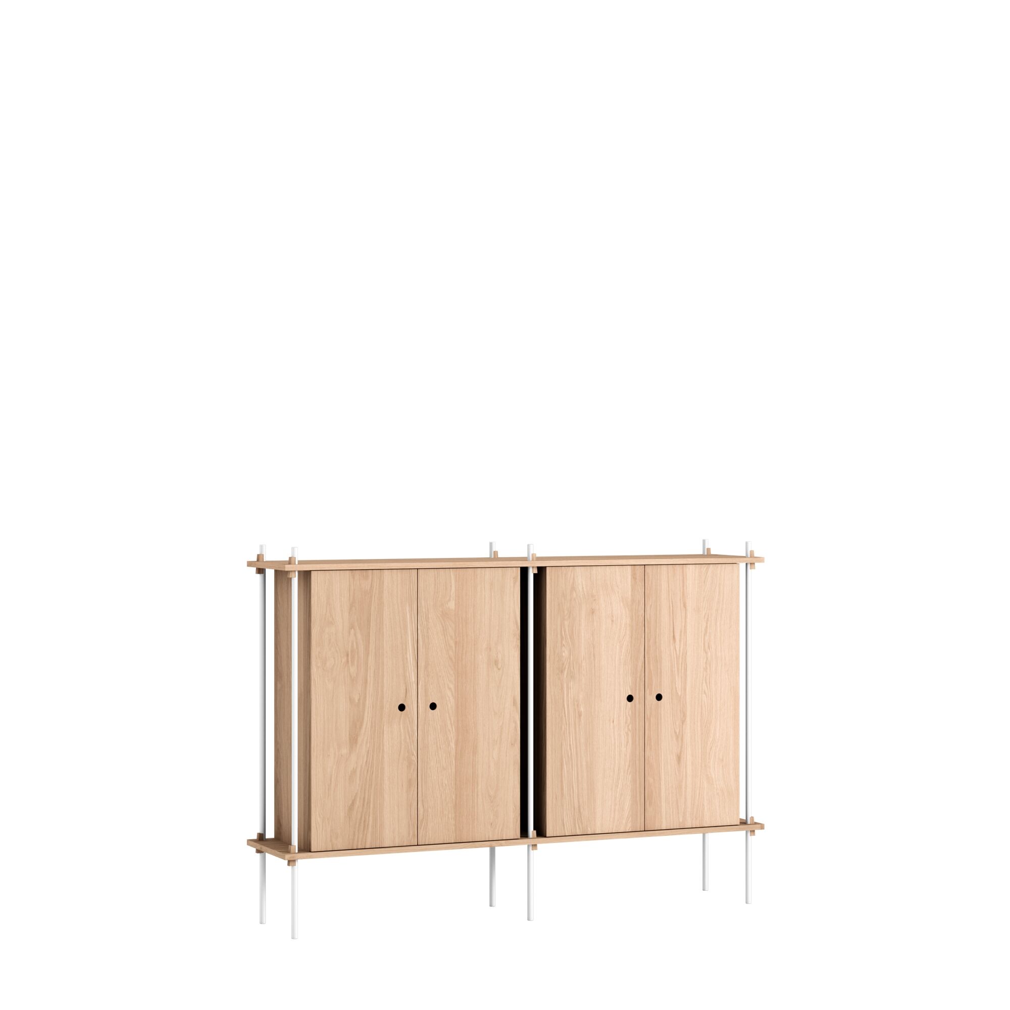 Shelving Kabinet Dobbelt Eg/Hvid