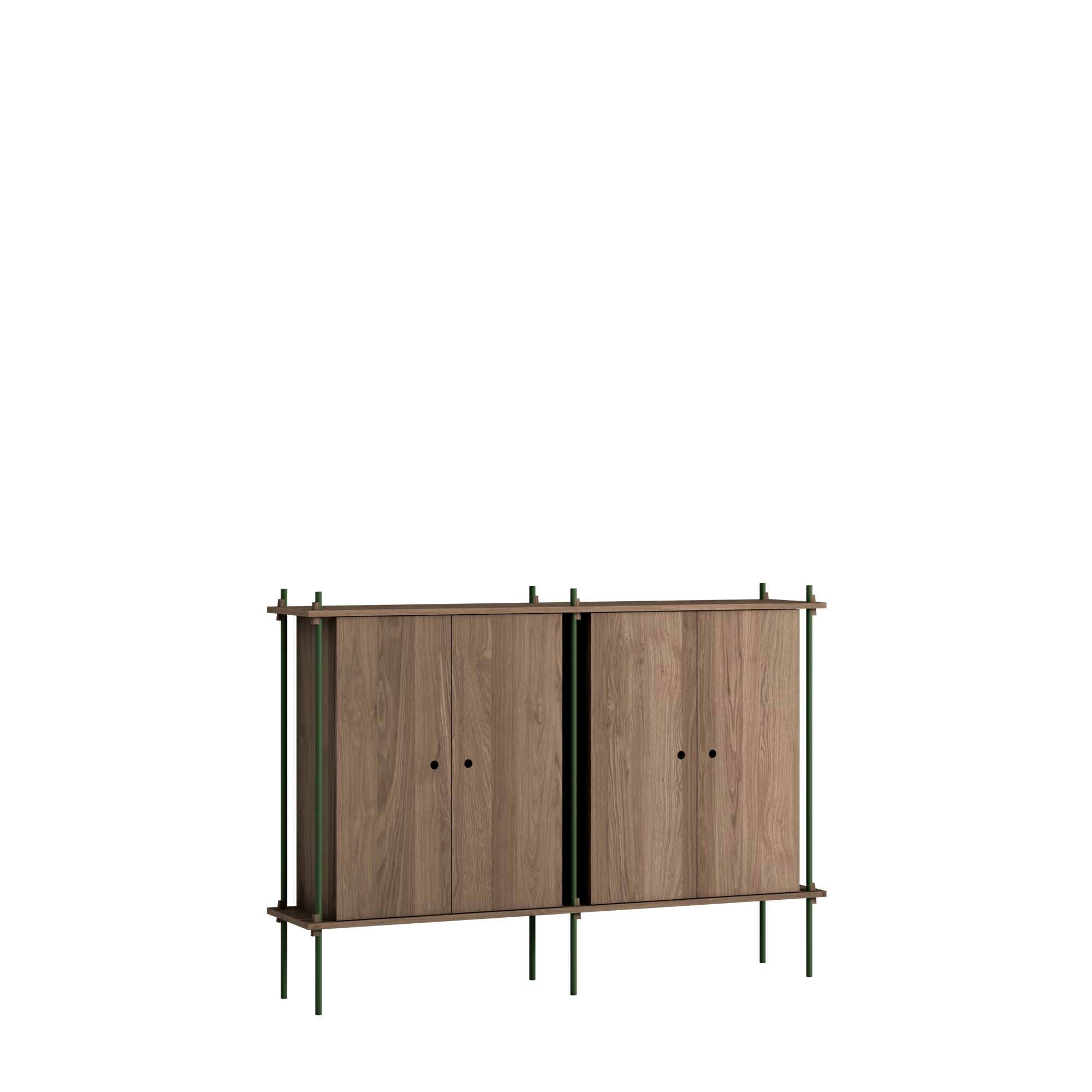 Shelving Kabinet Dobbelt Rget Eg/Pine Green