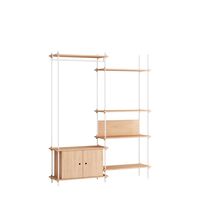 Shelving Hallway Bookcase Double Oak/ White