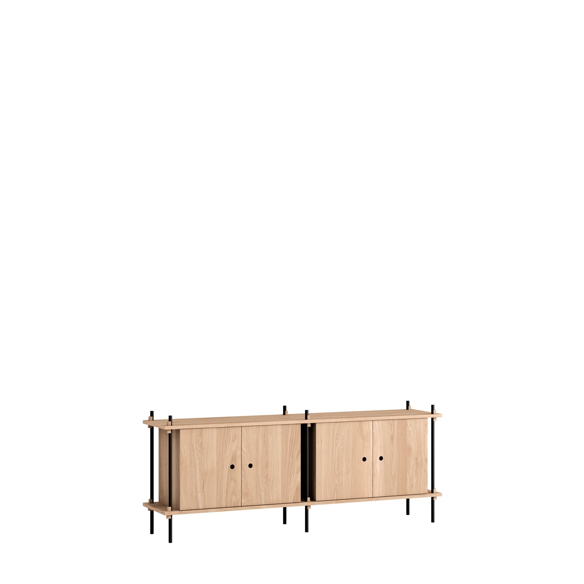 Buffet Étagère Chêne/ Noir