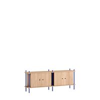 Regal-Sideboard Eiche/Dunkelblau