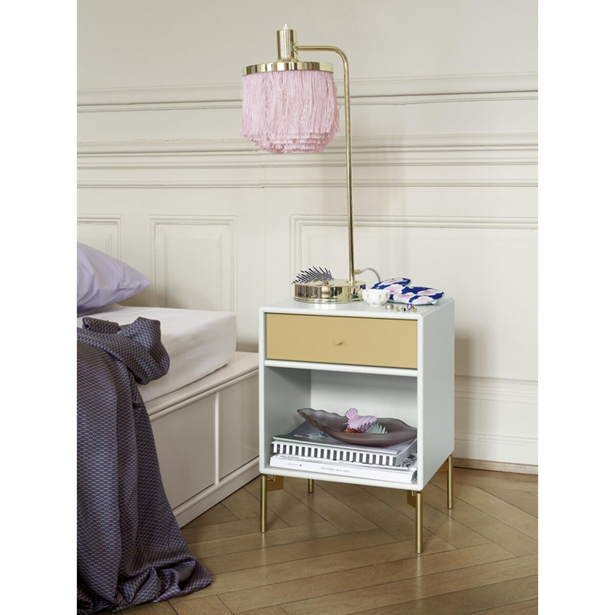 Selection DREAM Bedside Table 165-Beetroot/03- Black