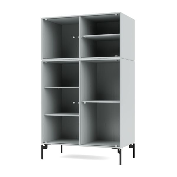 Selection RIPPLE III vitriinikaappi, 156-Oyster/03-Black