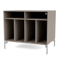 Selection SPIN I Vinyl Shelving 141-Truffle/01- Chrome