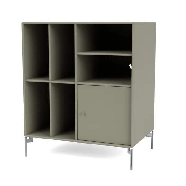 Selection SPIN II Vinyl Bookcase 144-Fennel/01- Chrome