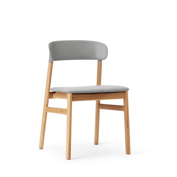 Herit Dining Chair Upholstered Oak/Gray