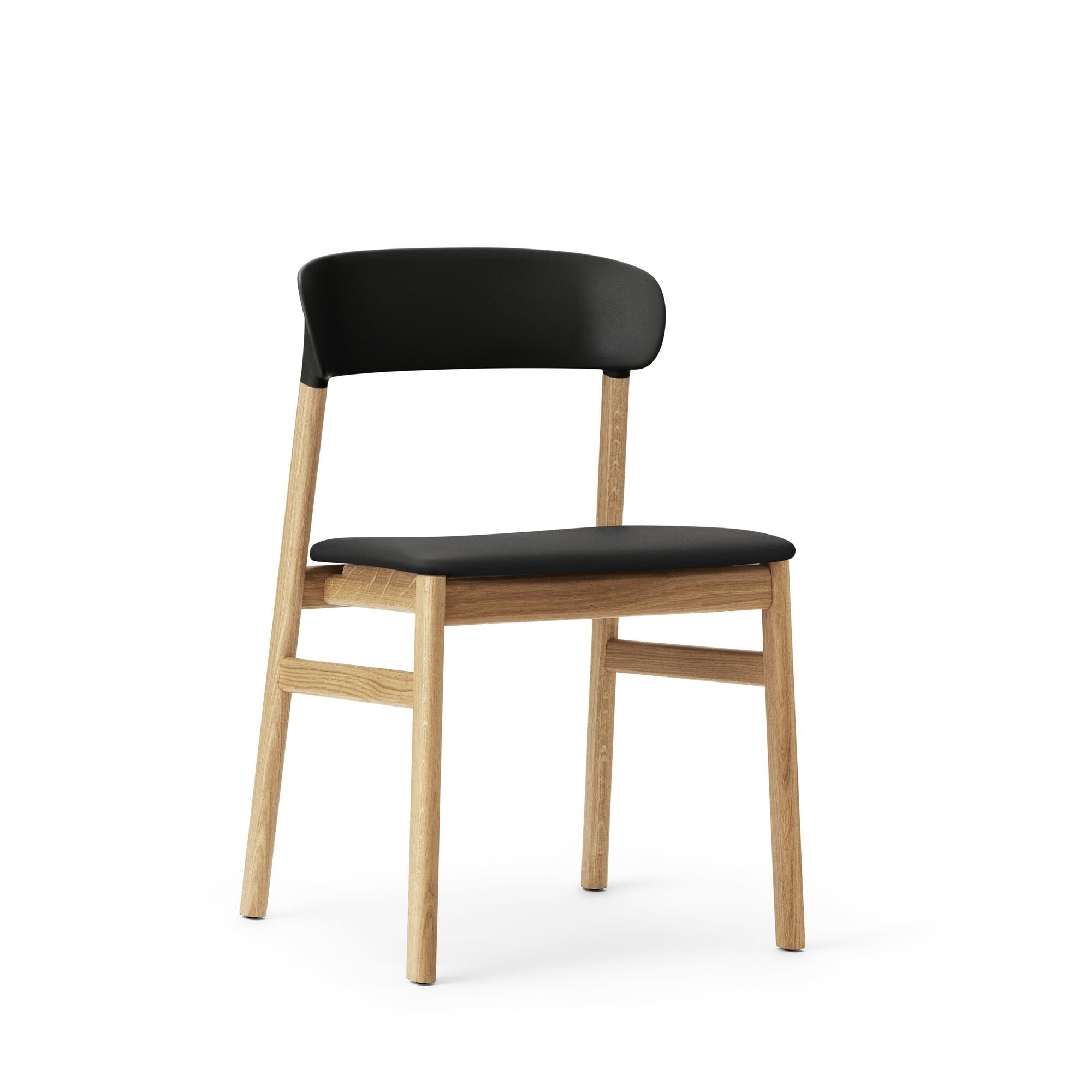 Herit Spisestol Skinntrukket Eik/ Sort
