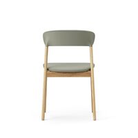 Herit Dining Chair Leather Upholstered Oak/Dusty Green