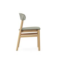 Herit Dining Chair Leather Upholstered Oak/Dusty Green