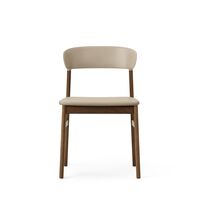 Herit Dining Chair Leather Upholstered Smoked Oak/Sand