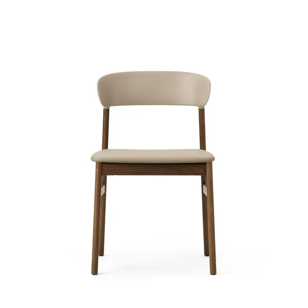 Herit Dining Chair Leather Upholstered Smoked Oak/Sand