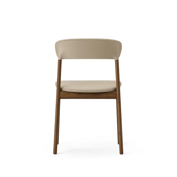 Herit Dining Chair Leather Upholstered Smoked Oak/Sand