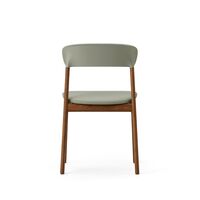 Herit Dining Chair Leather Upholstered Smoked Oak/Dusty Green