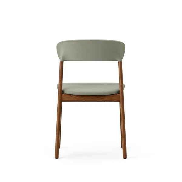 Herit Dining Chair Leather Upholstered Smoked Oak/Dusty Green
