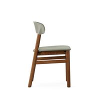 Herit Dining Chair Leather Upholstered Smoked Oak/Dusty Green