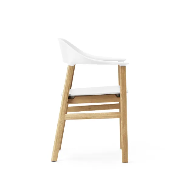 Herit Dining Chair w. Armrest Oak/White
