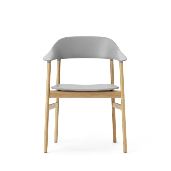 Herit Dining Chair w. Armrest Oak/Gray