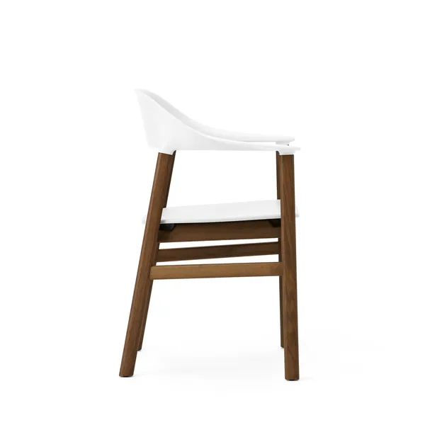 Herit Dining Chair w. Armrests Smoked Oak/White