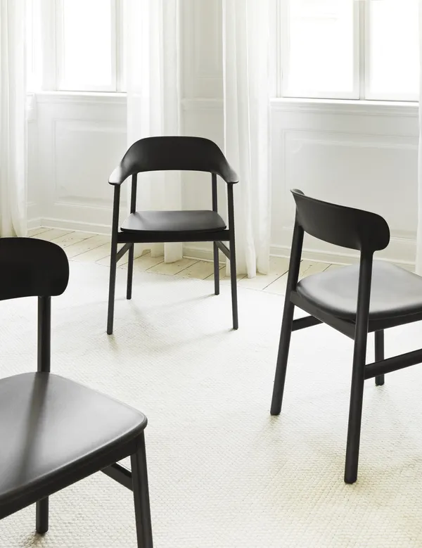 Herit Dining Chair w. Armrests Smoked Oak/Dusty Green