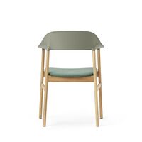 Herit Dining Chair w. Armrest Upholstered Oak/Dusty Green
