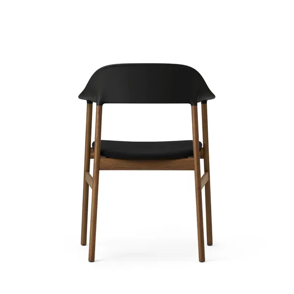 Herit Dining Chair w. Armrests Upholstered Smoked Oak/Black