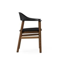 Herit Dining Chair w. Armrests Upholstered Smoked Oak/Black