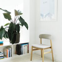 Herit Dining Chair w. Armrests Upholstered Smoked Oak/Dusty Green