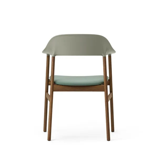 Herit Dining Chair w. Armrests Upholstered Smoked Oak/Dusty Green