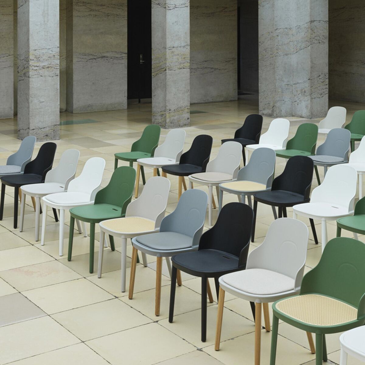 Allez Dining Chair Canvas Upholstered Park Green