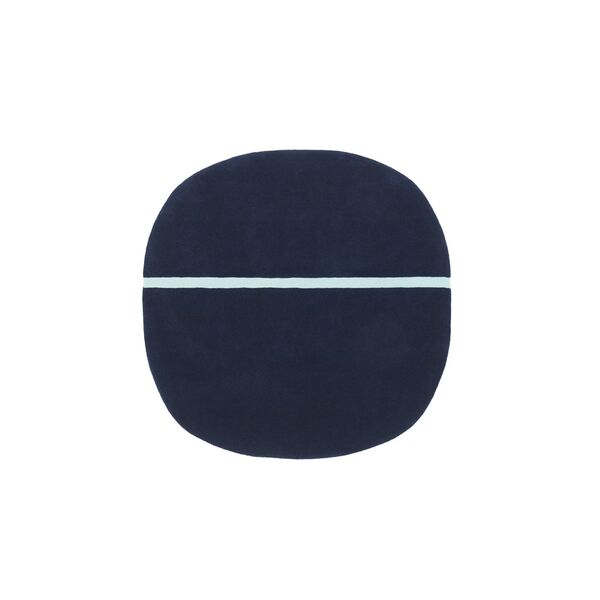 Oona Teppich 140 x 140 cm Blau