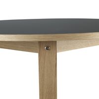 Slice Bord Egetræ/ Linoleum Ø95
