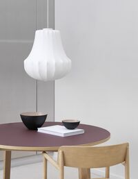 Slice Bord Egetræ/ Linoleum Ø95
